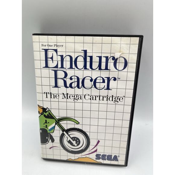Enduro Racer (Sega Master, 1987) Vintage Sega Video Game W Case - Picture 1 of 7